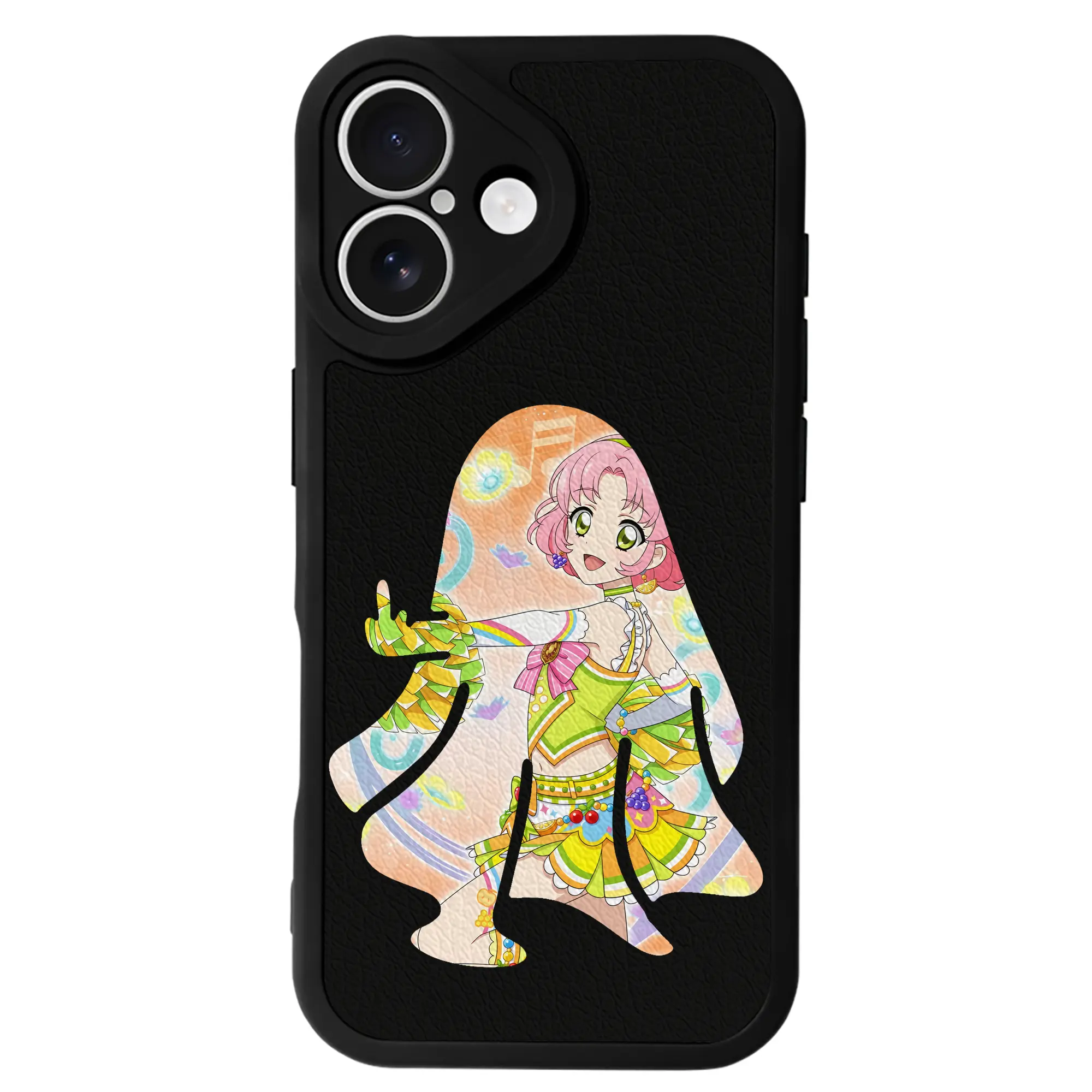 アイカツ グッズ 北大路 さくら - IPhone 16シリーズ対応 ・ シリコンスマホケース ・ レザー調 ・ 高精度フィット ・ 耐衝撃 ・ ワイヤレス充電対応 ・ 精密カット